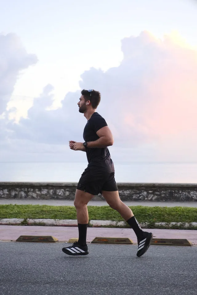 Bruno Guedes treinando corrida